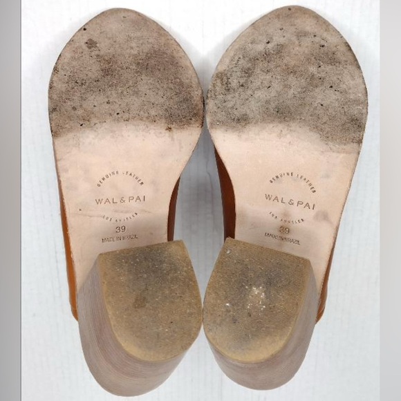 Wal & Pai Doty Boho Genuine Leather Stacked Heel Mules - Picture 11 of 16